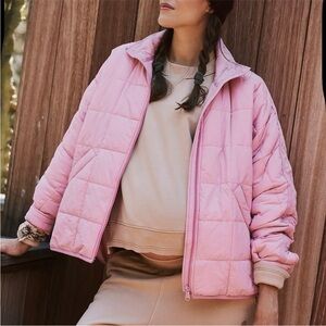 Free People Movement x Hatch Pippa Packable Puffer Jacket in Pink NEW